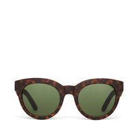 Florentin Traveler Sunglasses Black Tortoise -Glass Bottle Green - Front View