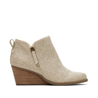 Goldie Wedge Boot Natural Glimmer - Side View