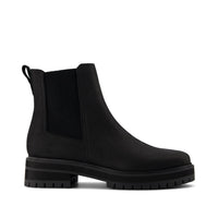 Bennet Boot Water Resistant All Black Nubuck Leather - Side View