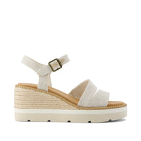 Darya Wedge Platform Sandal Natural Yarn Dye - Side View