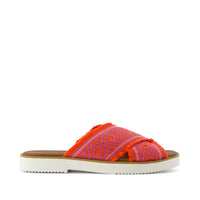 Mae Crossover Slide Sandal Flame Global Woven - Side View
