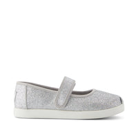 Nora Mary Jane Kids Shoe Silver Iridescent Glimmer - Side View