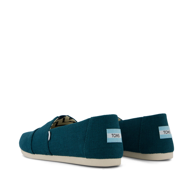 Alpargata Classic Dark Teal Heritage Canvas - Back View Alpargata Classic Dark Teal Heritage Canvas - Back View